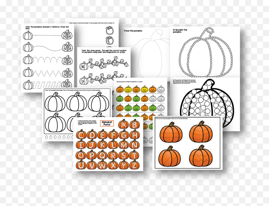 Preschool Pumpkin Printables - Dot Emoji,Preschool Emotions Dry Erase