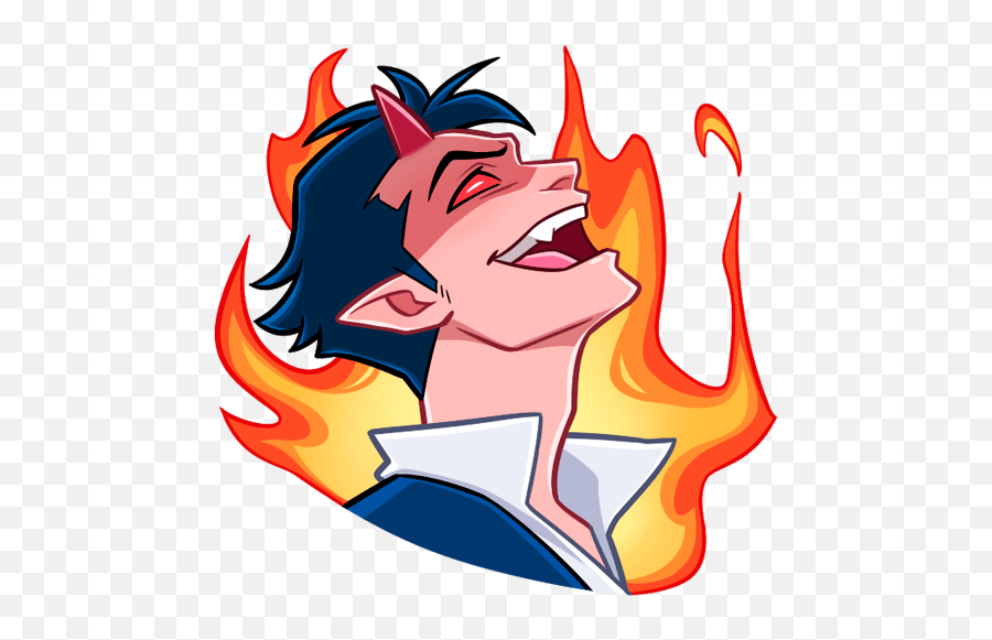 Vk Sticker 20 From Collection Devil Download For Free - Fictional Character Emoji,Emojis Cartoon Devil