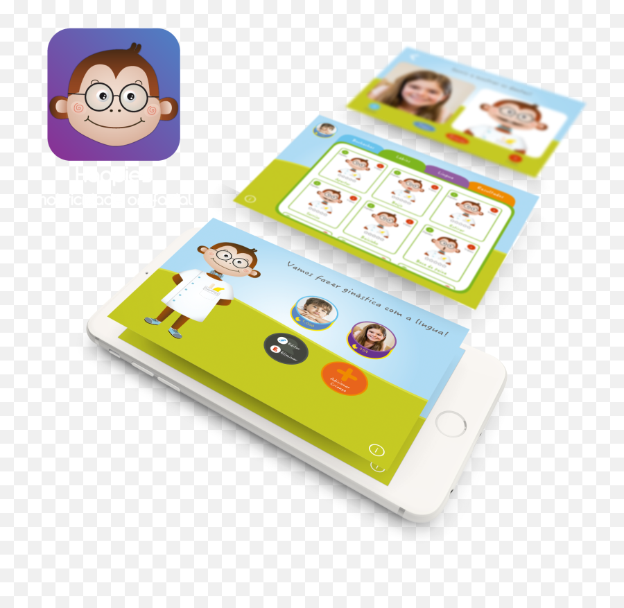 Happies U2013 Aplicações Móveis De Suporte À Terapia Da Fala - Smartphone Emoji,Como Fazer Emoticon De Morango De Feltro
