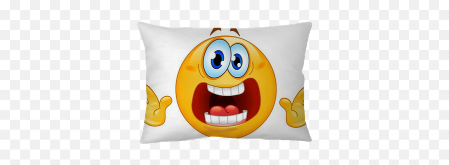 Panic Emoticon Pillow Cover Pixers - Panic Smiley Emoji,Emoticon Pillow