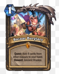 Saviors Of Uldum Rogue Quest Reveal - Bazaar Burglary Hearthstone Emoji,Burglar Emoji