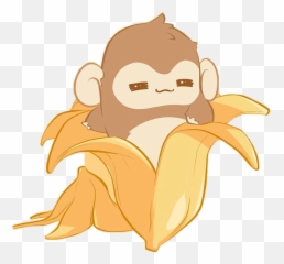 Banana Monkey Sticker By Kawaii2 - Kawaii Sticker Cute Monkey Emoji,Monkey Emojis On Android