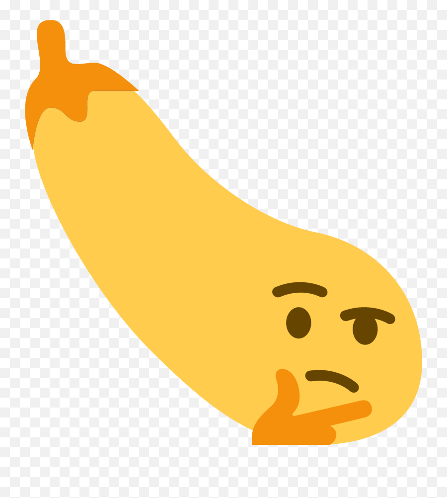 Thinking Eggplant Emoji Transparent Png - Thinking Emoji Eggplant,Egg Plant Emoji