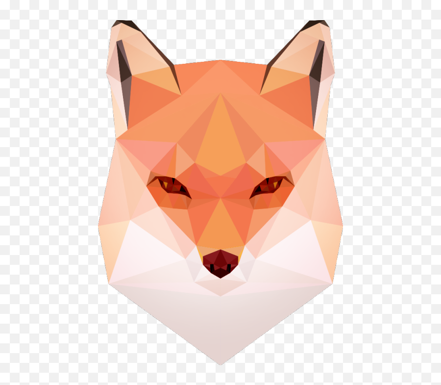 Cool - Transparent Low Poly Fox Emoji,Fox Amnimal Emotions