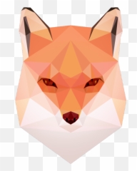 Cool - Transparent Low Poly Fox Emoji,Fox Amnimal Emotions