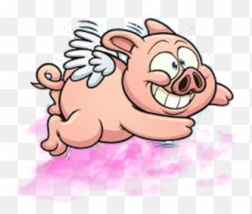 Mq Pink Pig Flying Clouds Sticker - Happy Emoji,Flying Pig Emoji