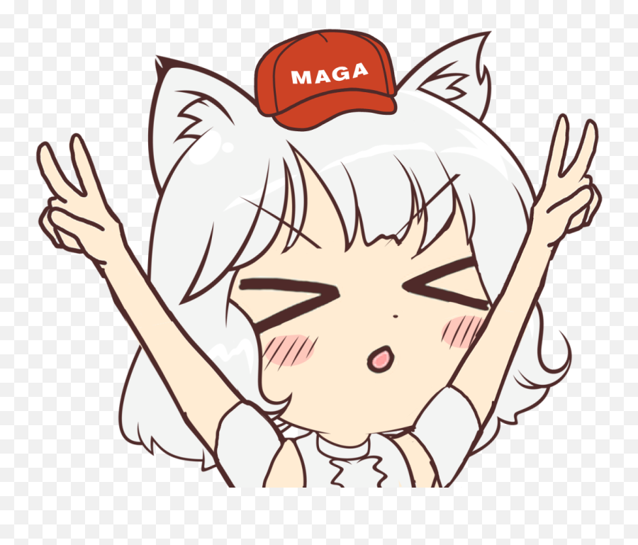 Awoo Maga Sticker - Make America Great Again Drawing Emoji,Awoo Emoji