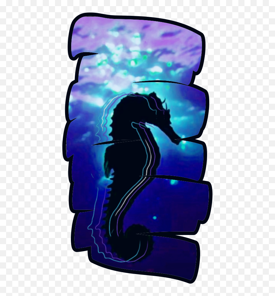 Seahorse Caballitodemar Sea Sticker By Lithzy Diney - Northern Seahorse Emoji,Seahorse Emoji