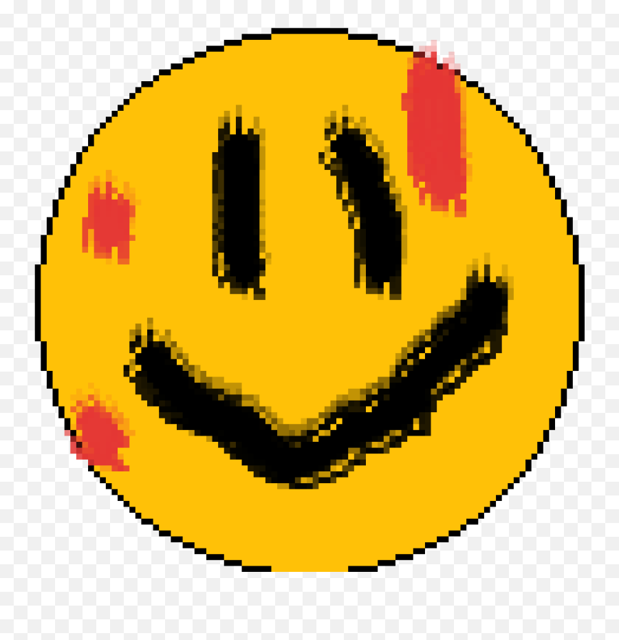 Pixilart - Watchmen Smiley Face Pin By Anonymous Coin Gif Emoji,Emoticon 8 Bit