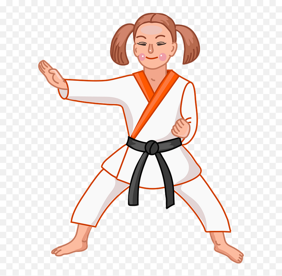 Karate Girl Clipart - Png Download Full Size Clipart Emoji,Karate Kick Girl Emoticon