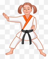Karate Girl Clipart - Png Download Full Size Clipart Emoji,Karate Kick Girl Emoticon