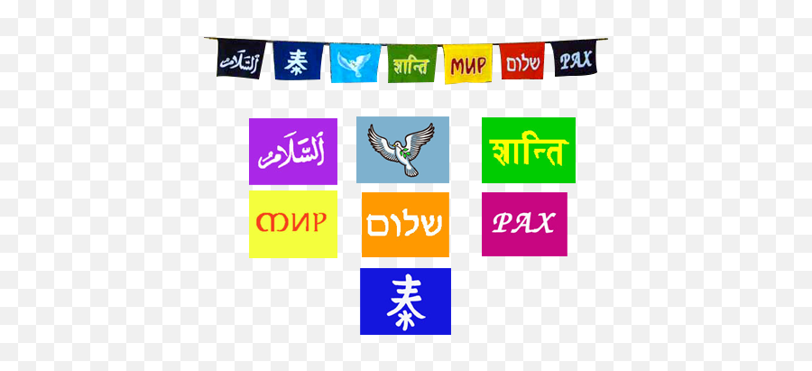 Rainbow Peace - Mini Flag String Emoji,Asian Peace Emoticon