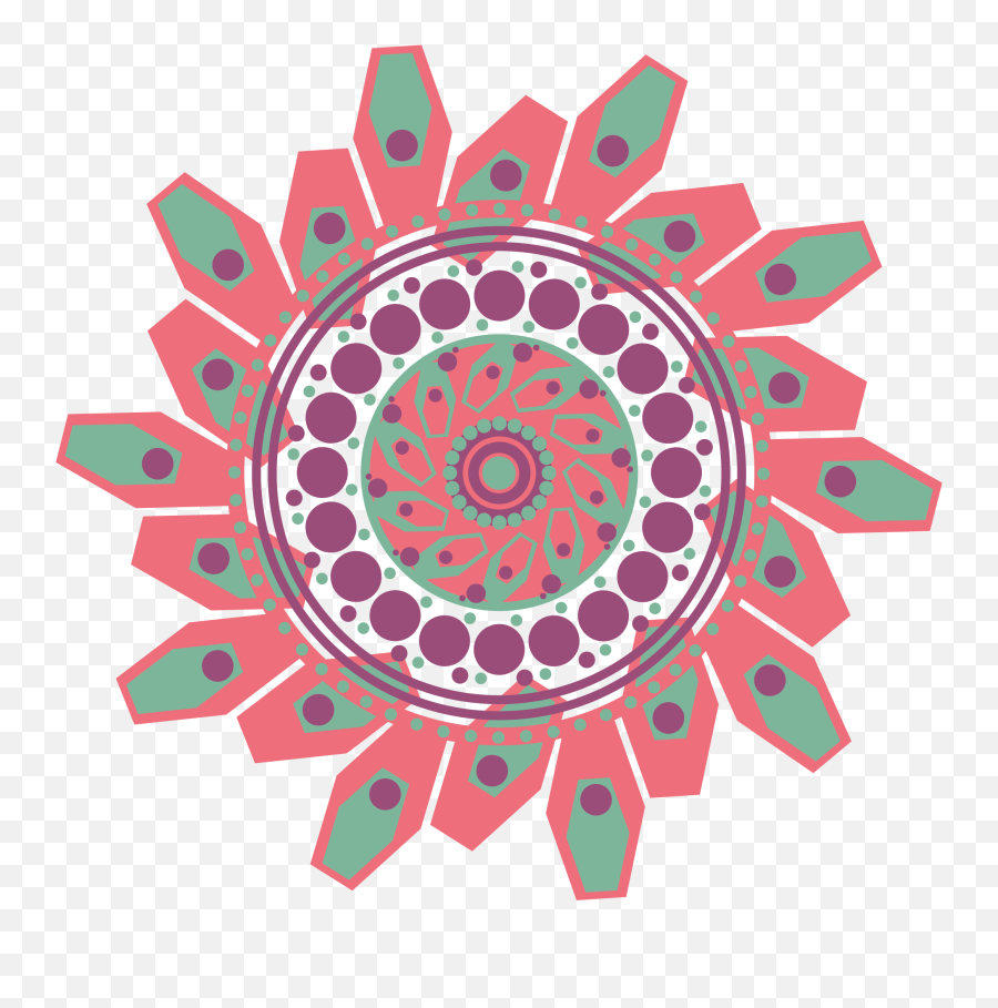 Mandala Pattern Circle Geometric Red Pink Drawing Free Image Emoji,Emotion Mandala Dbt
