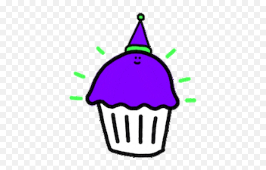 Birthday By Jslg - Sticker Maker For Whatsapp Emoji,Purple Emoji Cupcakes