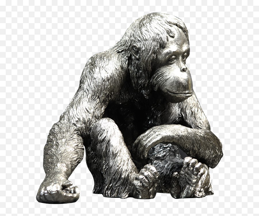 Richard Cooper Orangutan Nickel Resin Sculpture U2013 Catherine Best Emoji,Orangutan Emoji