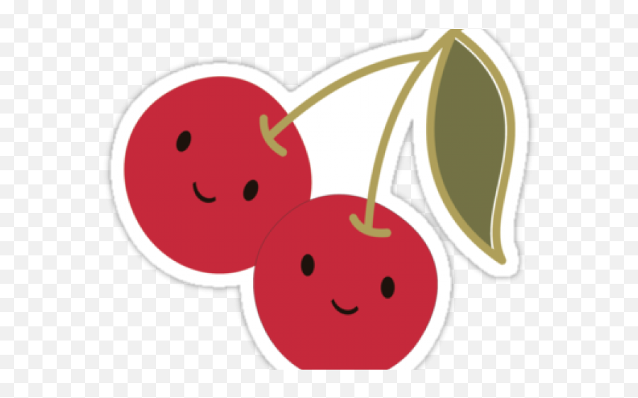 Cherry Clipart Kawaii - Happy Cartoon Cherries Transparent Emoji,Cherry Cherry Cherry Emoji