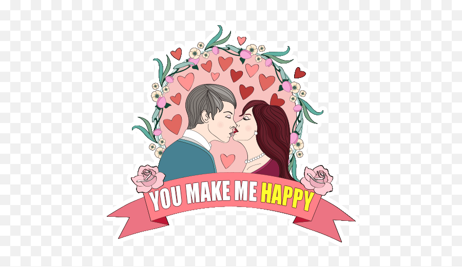 Kiss Day By Marcossoft - Sticker Maker For Whatsapp Emoji,She Texted Kissing A Guy Emoji