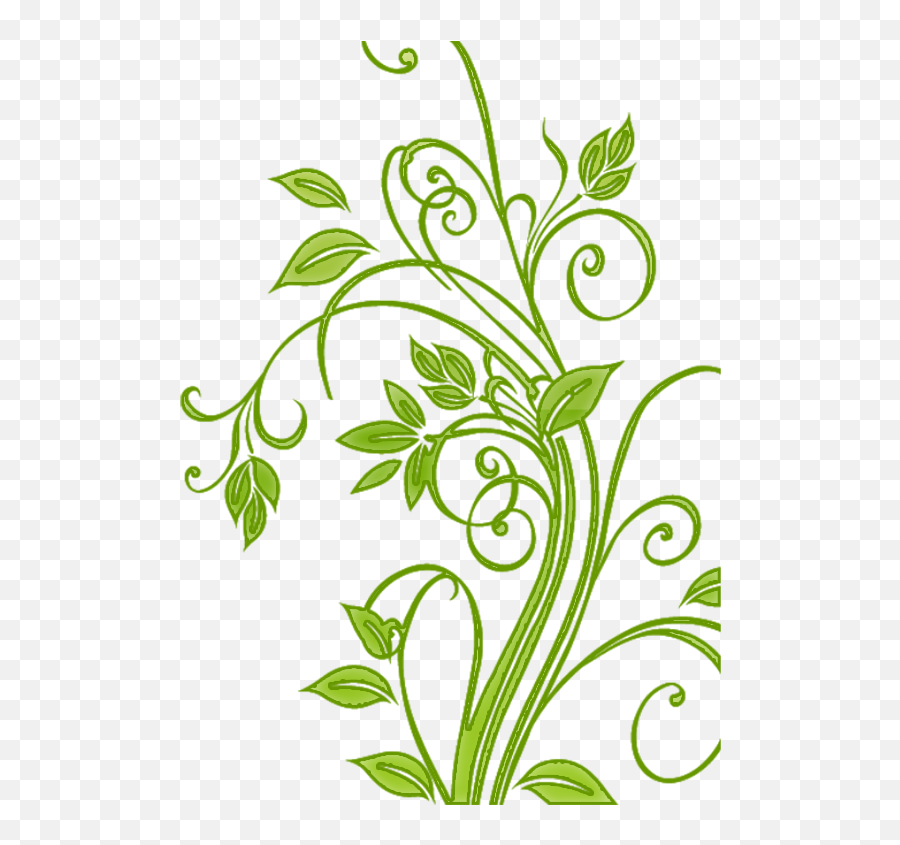 Green Floral Border Transparent Image - Floral Leaf Vector Png Emoji,Emoji Border