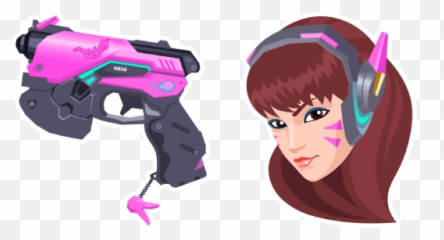 Top Downloaded Cursors - Overwatch 2 D Va Emoji,Mouse Gun Emoji