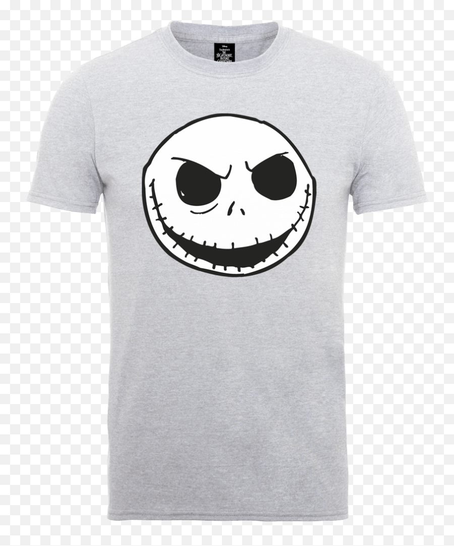 Disney The Nightmare Before Christmas Jack Skellington Grey T - Shirt Short Sleeve Emoji,Blade And Soul Emoticons