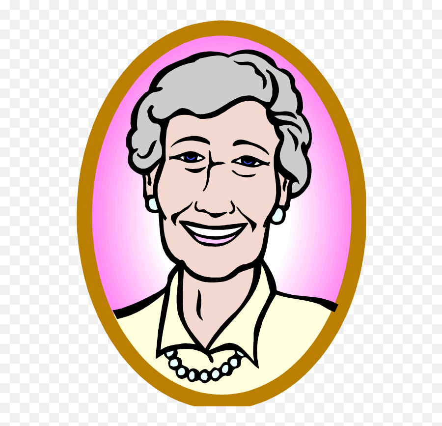 Old Woman Face Clipart - Clip Art Older Woman Emoji,Old Lady Emoticon ...