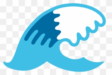 Water Wave Emoji - Wave Emoji Transparent Png,Tsunami Emoji