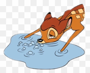 Sticker - Drinking Water Cartoon Disney Emoji,Disney Bambi Emoji