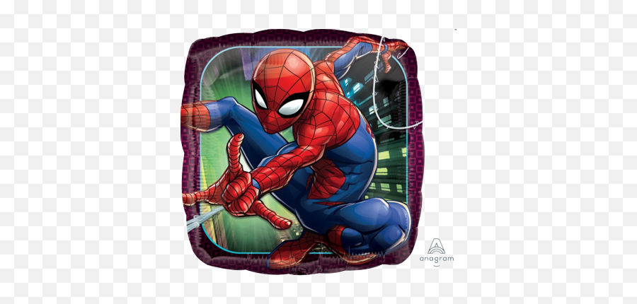 Spiderman Foil Balloon 45cm - Spider Man Background In Birthday Party Emoji,Spiderman Emoji