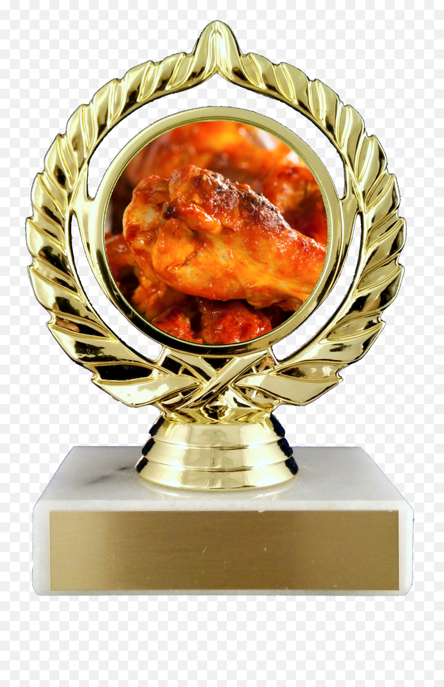 Hot Wing Logo On Flat Marble - Bitcoin Trophy Emoji,Chicken Wing Emoji