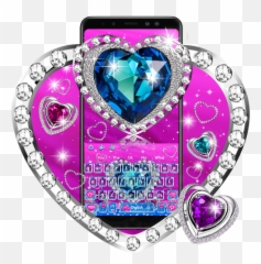 Blue Crystal Heart Diamond Emoji,Gemstone Emojis