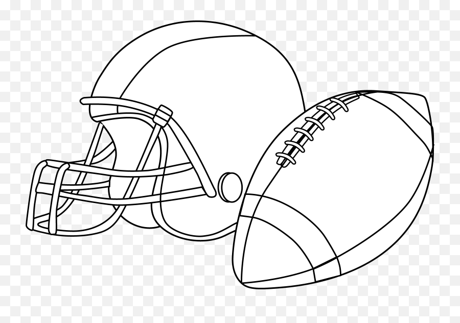 Free Black Football Helmet Png - Football And Helmet Clipart Black And White Emoji,Gorras Planas De Emojis