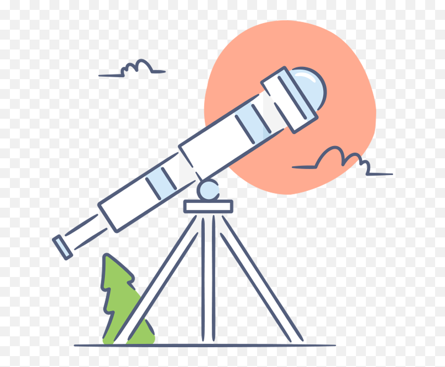 A Telescope - Telescope Illustration Png Emoji,Telescope Emoji