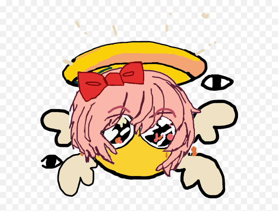 Blessed Angel Sayori Emoji This One Accelerates My Heart - Happy,Angel Emoji