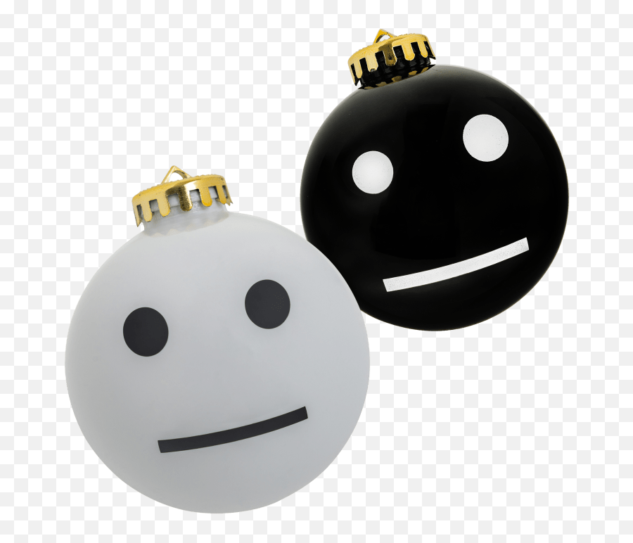2 - Pack Meh Face Christmas Ornaments Crappy Christmas Ornaments Transparent Emoji,Meh Face Emoji