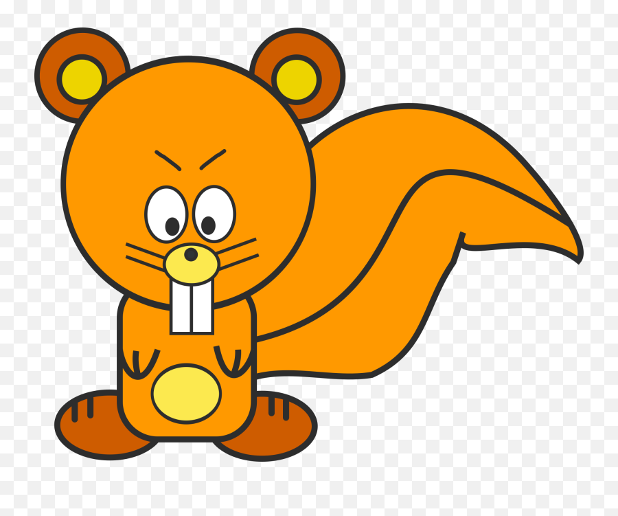 Cartoon Squirrel Clip Art At Clker - Crazy Squirrel Clipart Png Emoji,Squirrel Emoticon
