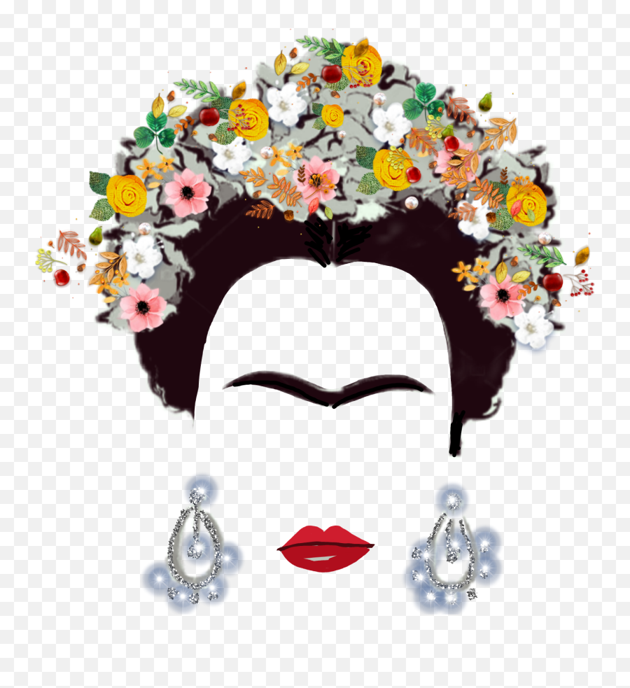 Frida Fridakahlo Silohuette Sticker - Frida Kahlo Unibrow Drawing Emoji,Frida Khalo Emoji