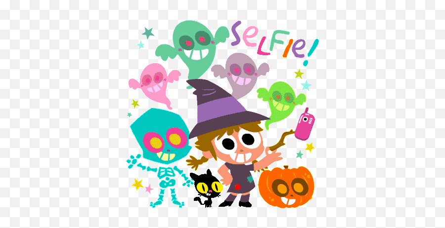 Fun Halloween Emojis - Witch Hat,Emoticon Witch And Cauldron Gif