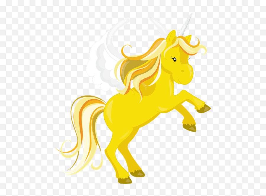 Желтый единорог. Желтая лошадь. Желтая лошадка. Лошадь на желтом фоне.