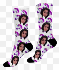 Unicorn Emoji Face Socks Clipart - Unicorn Emoji,Unicorn Emoji