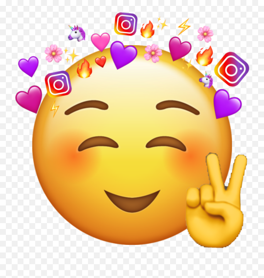Instagram Insta Peace Sticker By Izzy - Happy Emoji,Emoticon Instagaram