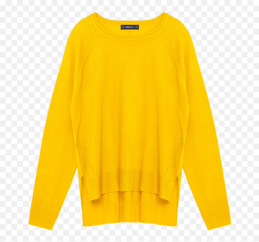 Zara Sweater With Slits - Long Sleeve Emoji,Emoji Crop Top Sweater