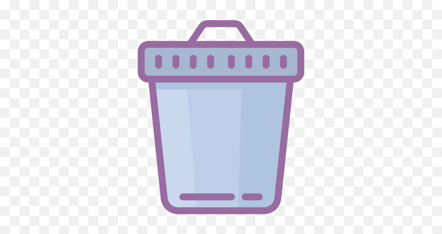 Trash Can Icon In Cute Color Style - Purple Trash Icon Transparent Emoji,Recycling Emojis With A Blue Background