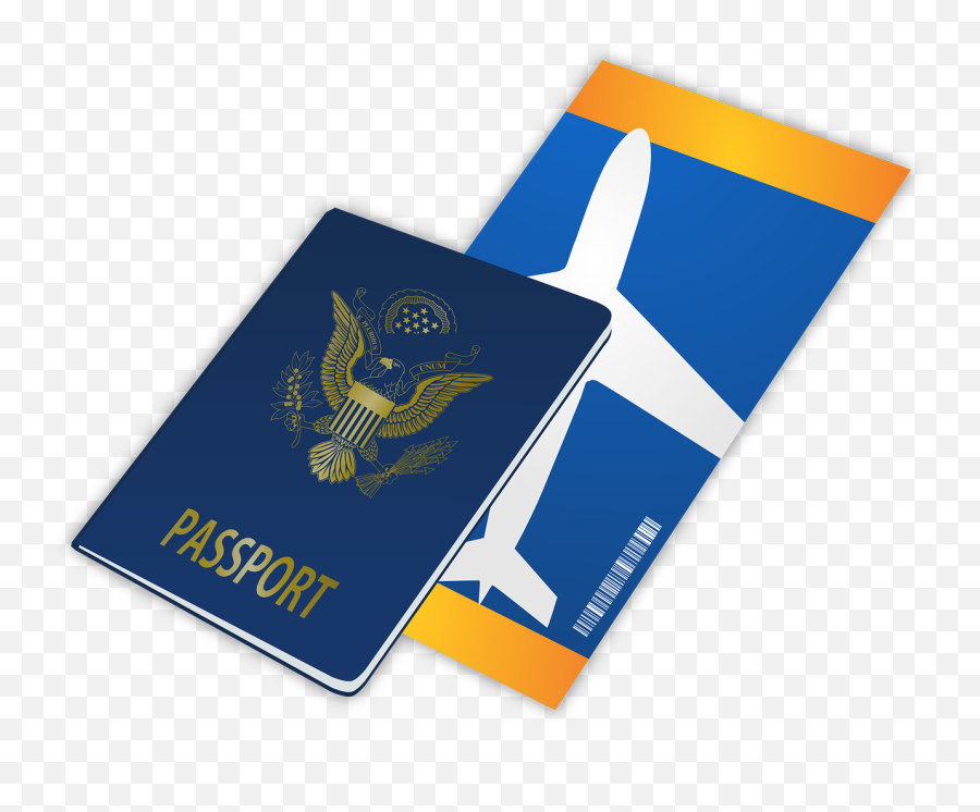 Travel Clipart Passports Luggage And - Passport And Ticket Clipart Emoji,Passport Emoji