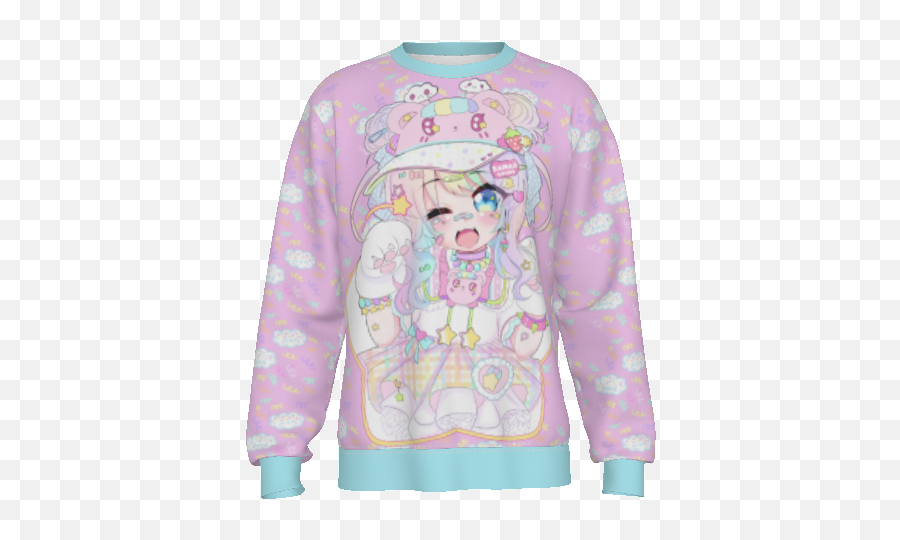 Creme Bunny X Kawaii Goods Sweater Collab Made To Order Emoji,Kawaii Character Emotions