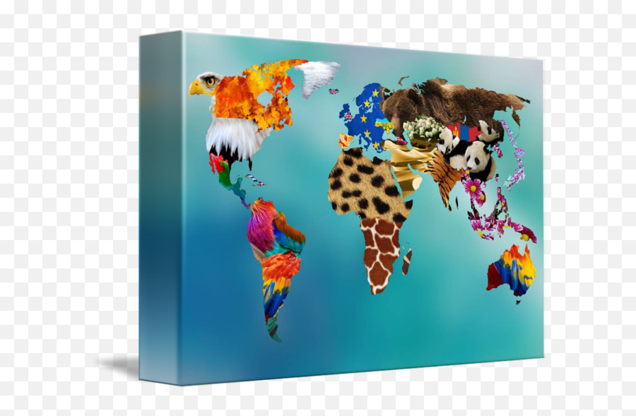 Aesthetic World Map By Radiy Bohem Emoji,Art With Colors That Evoke Emotions