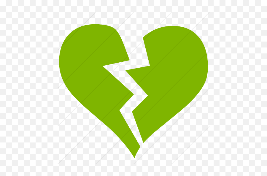 Iconsetc Simple Green Classica Broken Heart Icon Emoji,Breaking Heart Emoticon