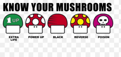 Know Your Mushrooms - Nintendo Tshirt Emoji,Mushroom Funny Emoji