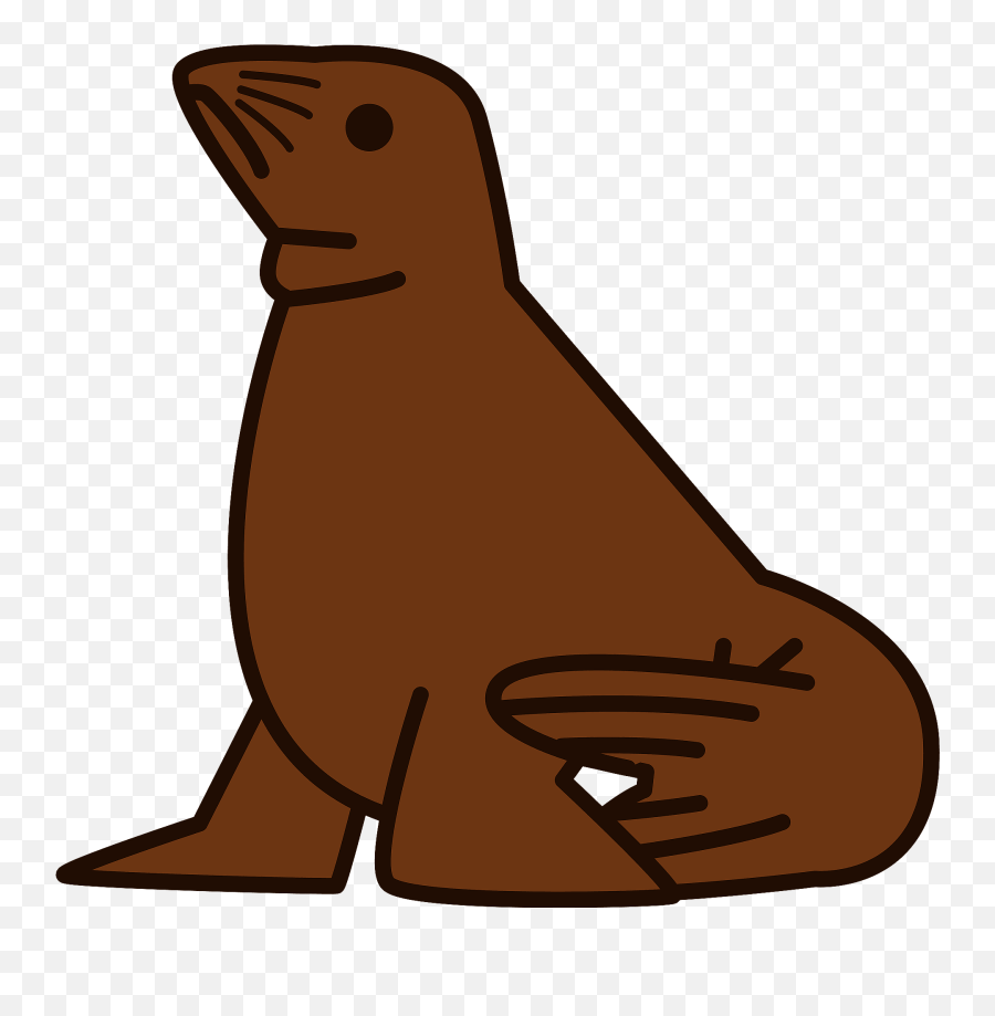 Steller Sea Lion Clipart - Steller Sea Lion Emoji,Sea Lion Emoji