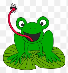 Cartoon Frog Catching Flies Clipart Free Download - Frog With Fly Clipart Emoji,Flies Emoji
