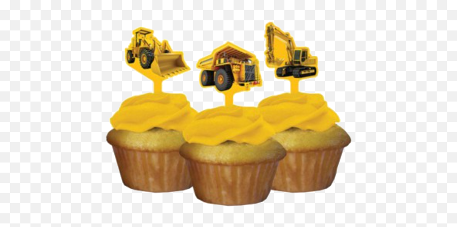 Cupcake Cups And Picks - Stunning Under Construction Cupcake Toppers Emoji,Emoji Cupcake Rings